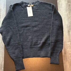 NWT Buck Mason Women’s Seafarer Cotton Medium Dark Navy-Minor Fix Retail $188